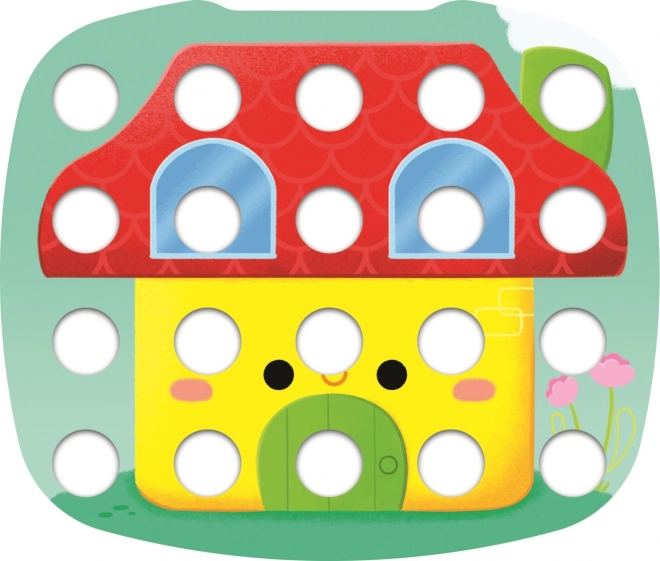 Kolorowa mozaika dla dzieci z plastiku w pudełku 40x27x6cm 12m+