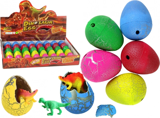 Magiczne Jajko Dino Rośnie 4 cm Kolorowe