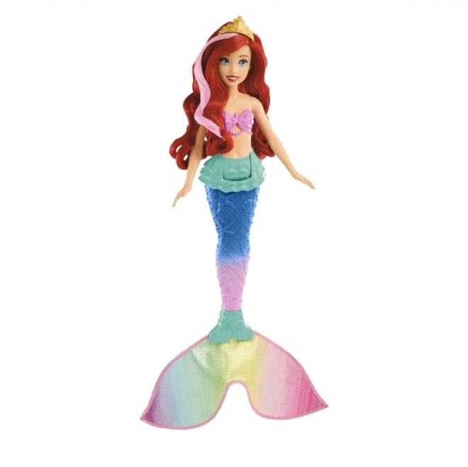 MATTEL Disney Princess lalka Ariel mała syrenka pływa, zmienia kolor