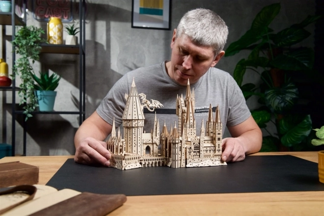 Ugears 3D drewniane mechaniczne puzzle Zamek Hogwart, Harry Potter