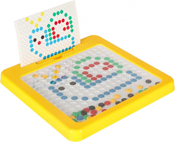 montessoriańska magnetyczna mozaika dla dzieci, żółta 26 × 26 cm