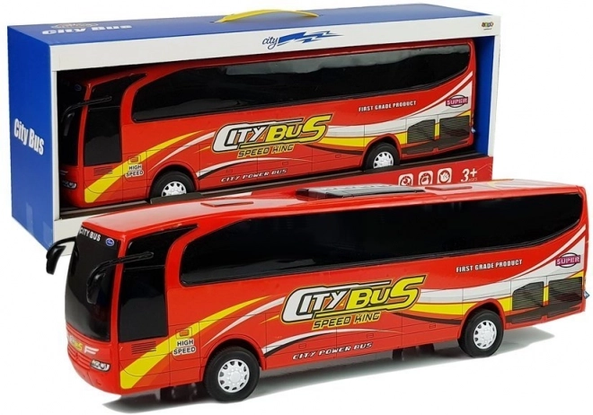 Model czerwonego autobusu miejskiego 54cm