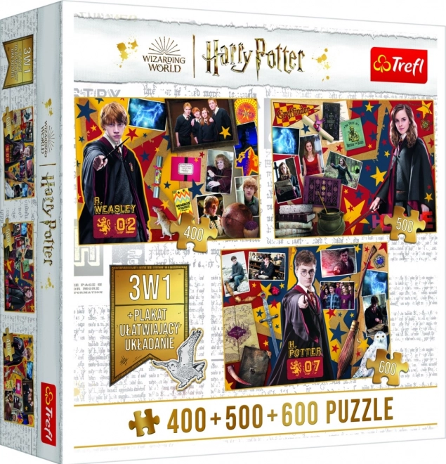 TREFL Puzzle Harry Potter: Ron, Hermiona i Harry 400 + 500 + 600 elementów