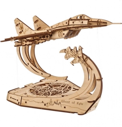 Ugears 3D drewniany model samolotu Ghost of Kyiv (MiG‑29) 1:72