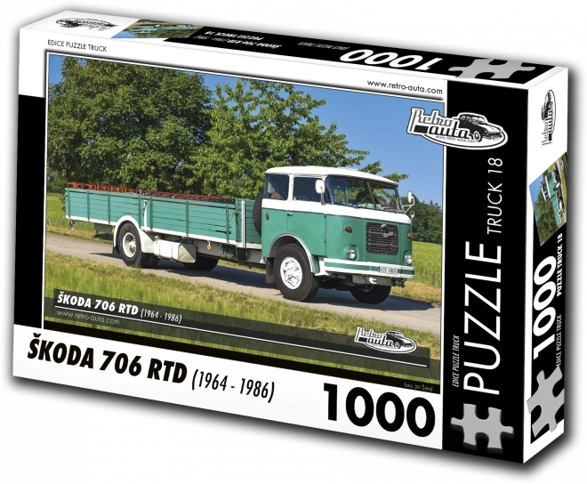 Puzzle RETRO-AUTA ciężarówka ŠKODA 706 RTD (1964–1986) – 1000 elementów
