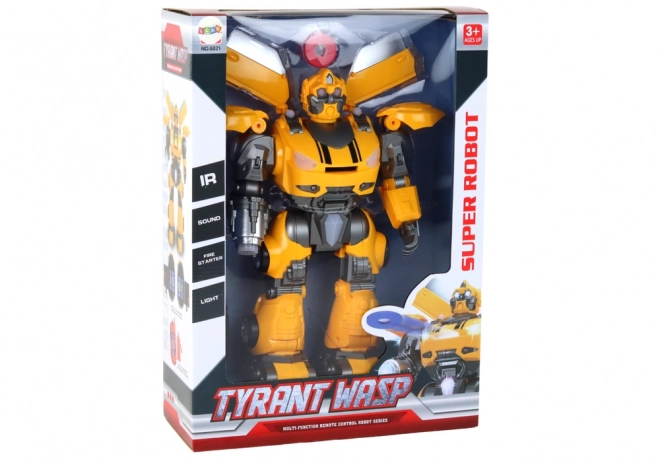 Duży zdalnie sterowany robot R/C żółte światła dźwiękowe