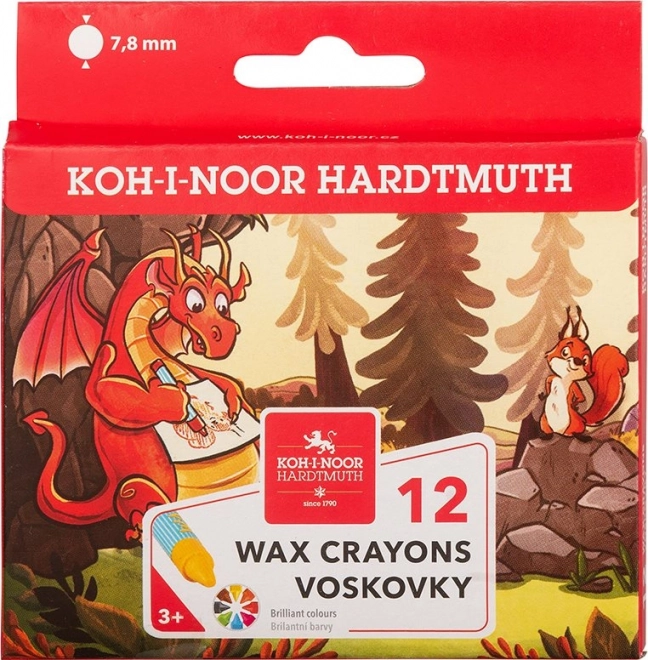 KOH-I-NOOR Szkolne kredki woskowe 12 szt.