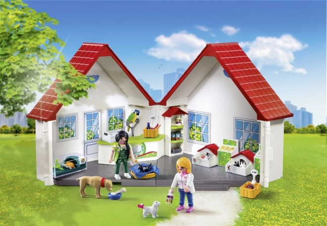 Zestaw figurek City Life przenośny sklep zoologiczny