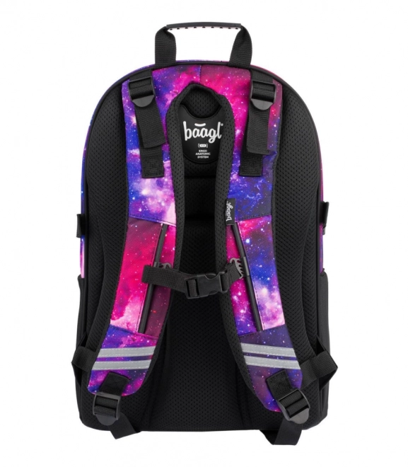 BAAGL 3 ZESTAW Skate Galaxy: plecak, piórnik, worek