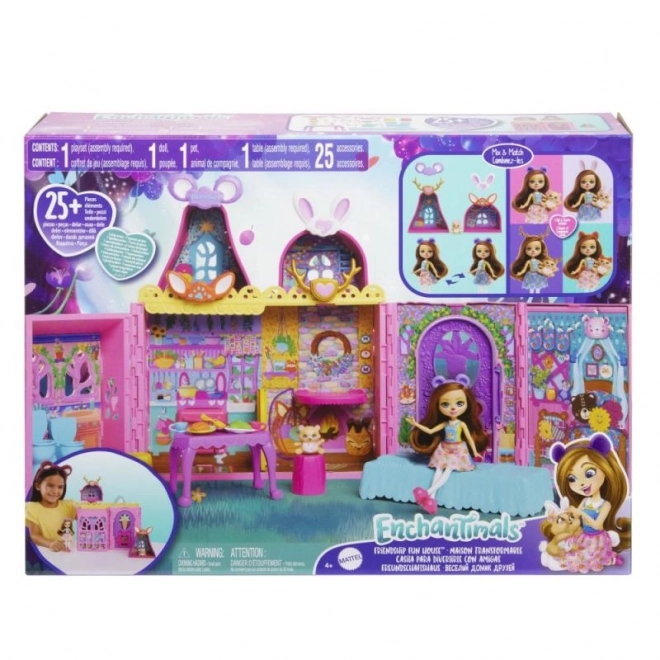 Domek dla lalek Enchantimals Friendship house z meblami i akcesoriami