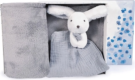 Zestaw prezentowy Happy Doudou króliczek i kocyk
