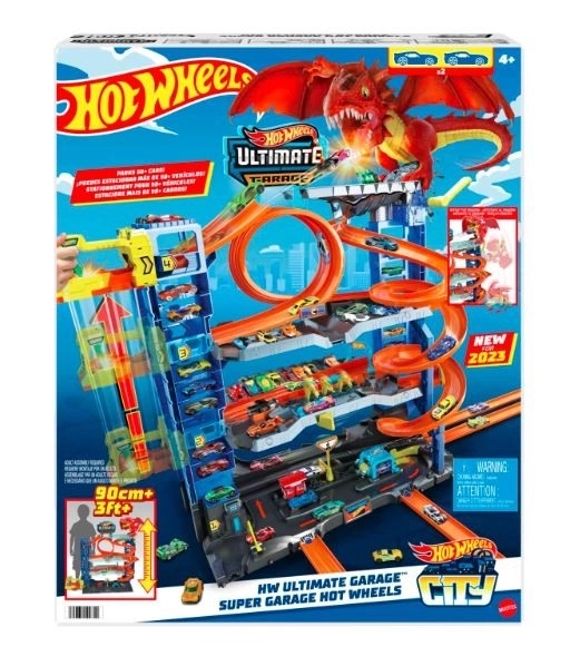 Mega garaż z atakiem smoka Hot Wheels City