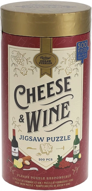 Puzzle Miłośnicy Serów i Wina 500 Elementów od Ridley's Games