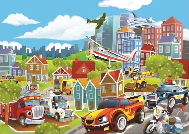 Puzzle środki transportu 100 elementów
