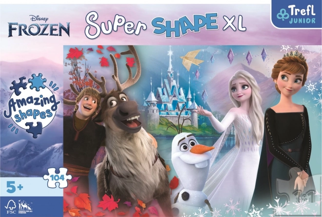 Puzzle XL Super Shape z Anną i Elsą - Kraina Lodu