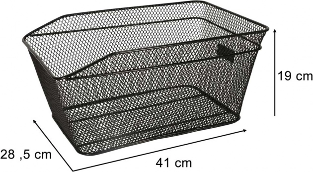 Metalowy koszyk rowerowy na bagażnik czarny 25kg
