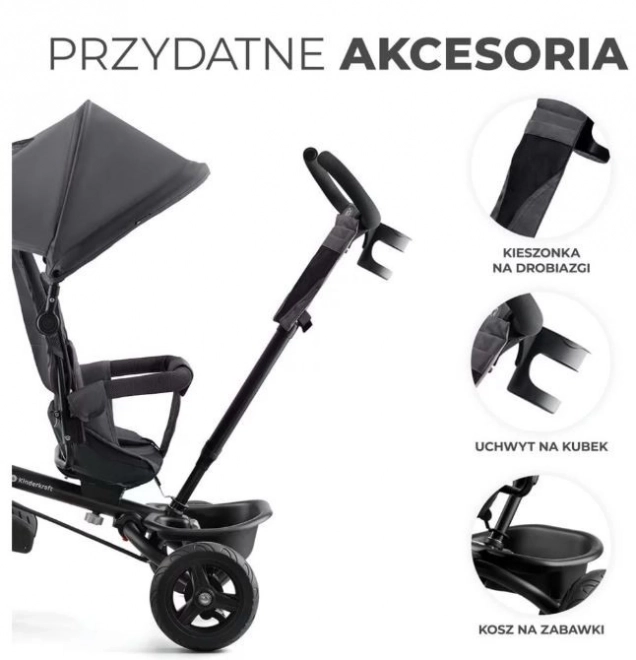 Dziecięcy rowerek trójkołowy Aveo Malachite Grey