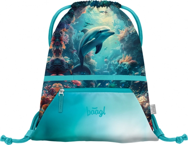 Baagl zestaw przyborów szkolnych Zippy Delfin