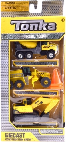 Maszyny budowlane TONKA – zestaw 3 metalowych autek