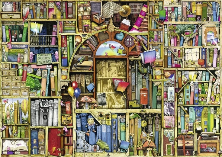 Puzzle 1000 elementów Szalone księgarstwo 2