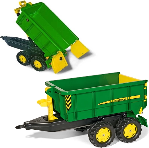 Duża dwuosiowa wywrotna przyczepa JOHN DEERE do traktorów Rolly Toys