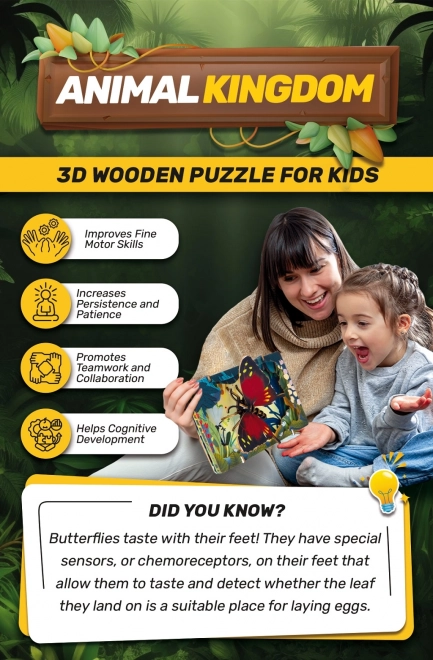 EscapeWelt 3D drewniane puzzle motyl