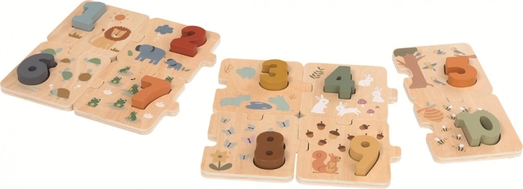 Drewniana układanka liczbowa ze zwierzątkami 2Kids Toys