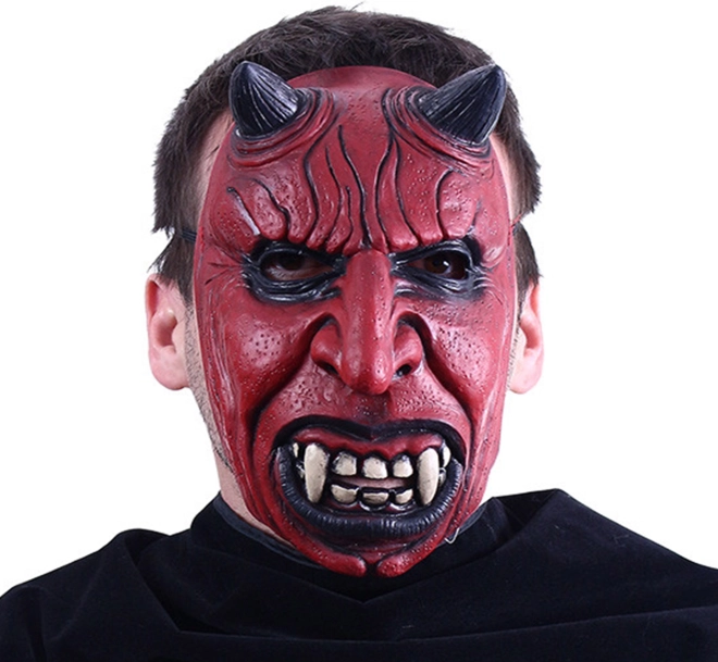 Przerażająca diabelska maska na Halloween