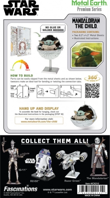 Metal Earth 3D puzzle Star Wars Mandalorian: Dziecko