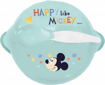 Antypoślizgowa Miska z Przyssawką i Pokrywką Mickey