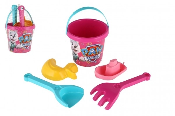 Zestaw na piasek 5 szt. plastik Paw Patrol/Ryśka patrol różowa w siatce 12x22x12cm 12m+ Wader
