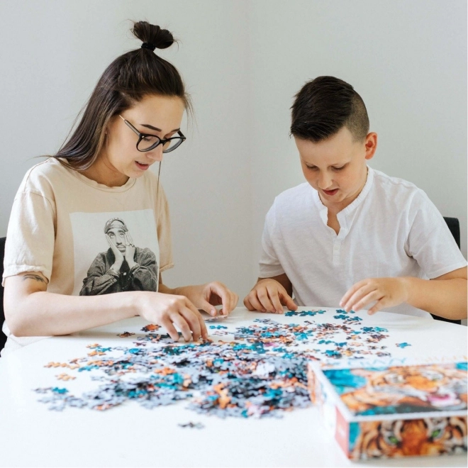 TREFL Crazy Shapes puzzle atak tygrysa 600 elementów