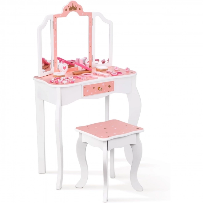 Drewniana toaletka z krzesełkiem od Tooky Toy
