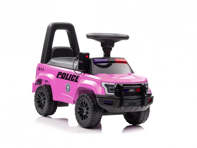 Dziecięce jeździk Policja różowy