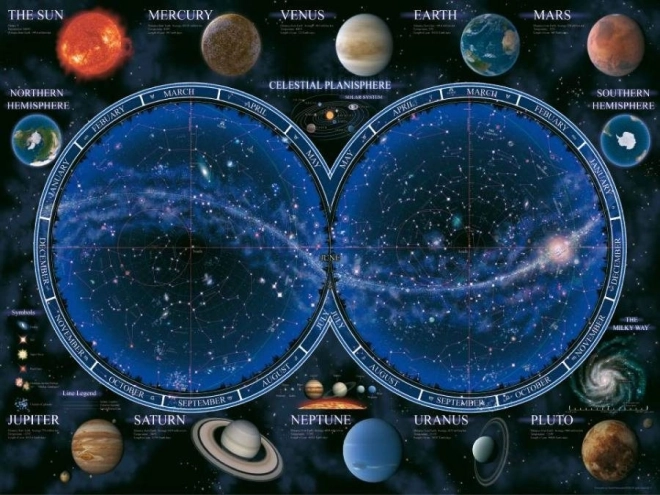 Puzzle Gwiezdna mapa nieba