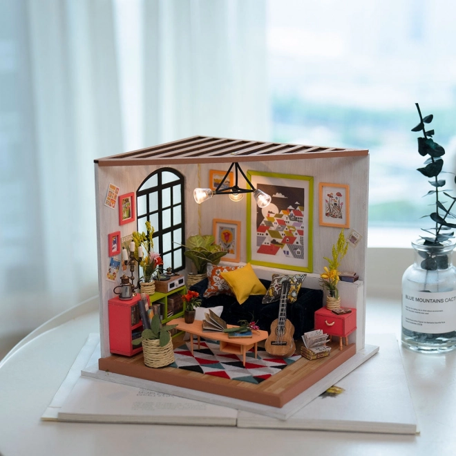 Robotime miniatura domku pokój dzienny