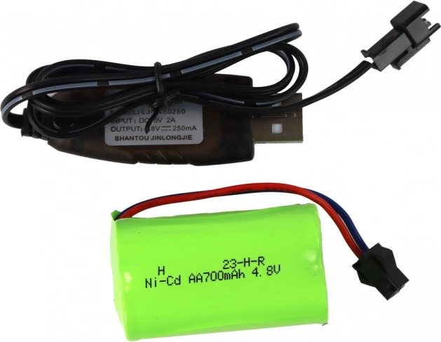 Akumulator ładowany i ładowanie USB