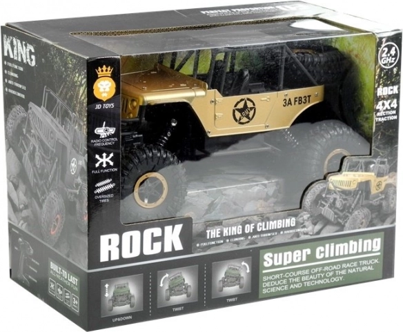 Zdalnie sterowany samochód Jeep R/C 1:18 złoty