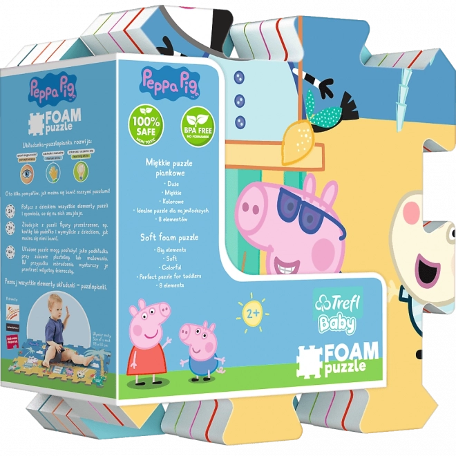 Piankowe puzzle Świnka Peppa 8 szt.