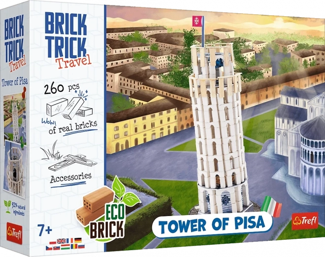 Ceglana konstrukcja BRICK TRICK Travel – Krzywa Wieża w Pizie (260 elementów)