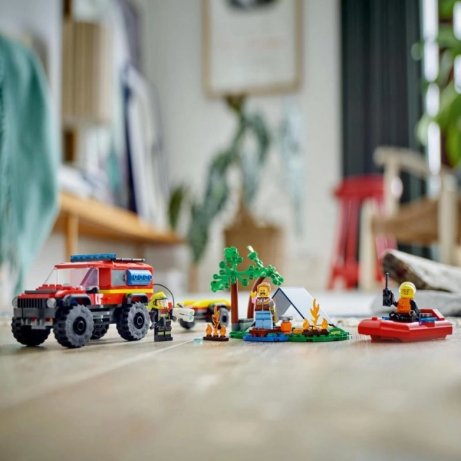 LEGO® City 60412 Strażacki wóz 4x4 i łódź ratunkowa