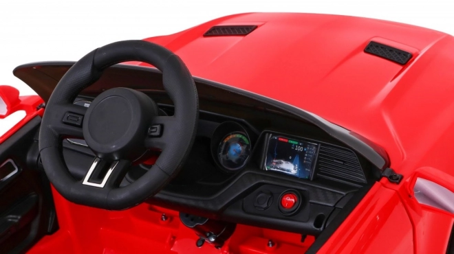 Czerwone dziecięce auto GT Sport na baterii z pilotem i MP3