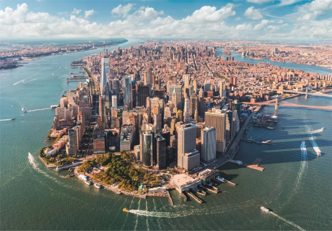 Puzzle 2000 elementów Wysoka jakość Dolny Manhattan, Nowy Jork