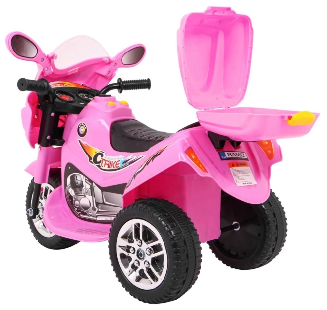 Trójkołowiec BJX-088 motocykl elektryczny + dźwięki + światła – Różowy