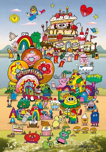 Puzzle HEYE Na wycieczce Jon Burgerman 500 elementów