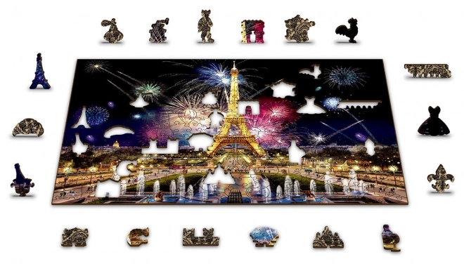 Drewniane puzzle Nocny Paryż