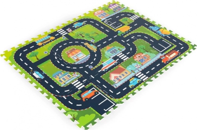 ECOTOYS Piankowe puzzle Miasteczko