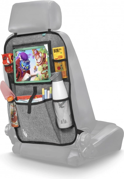 Organizer na fotel + kieszeń na tablet, szary