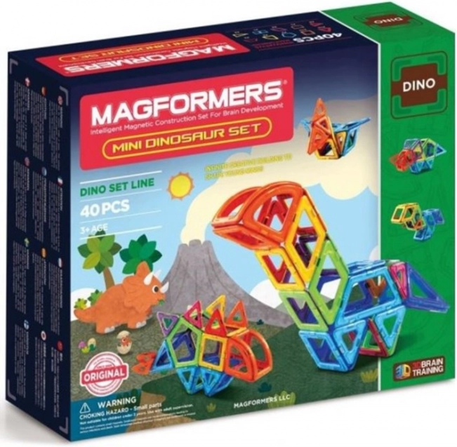 Magnetyczna układanka MAGFORMERS Mini Dinosaur 40 elementów