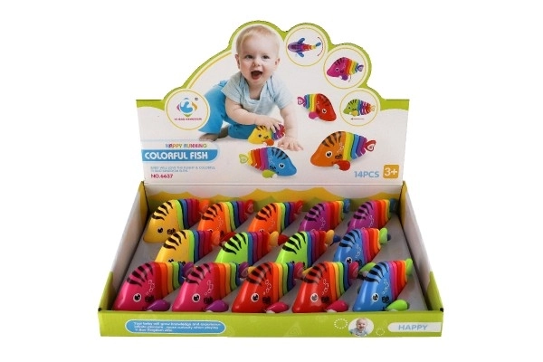 Rybka/Ryba na kluczyk plastikowa 11cm mix kolorów 14szt w pudełku